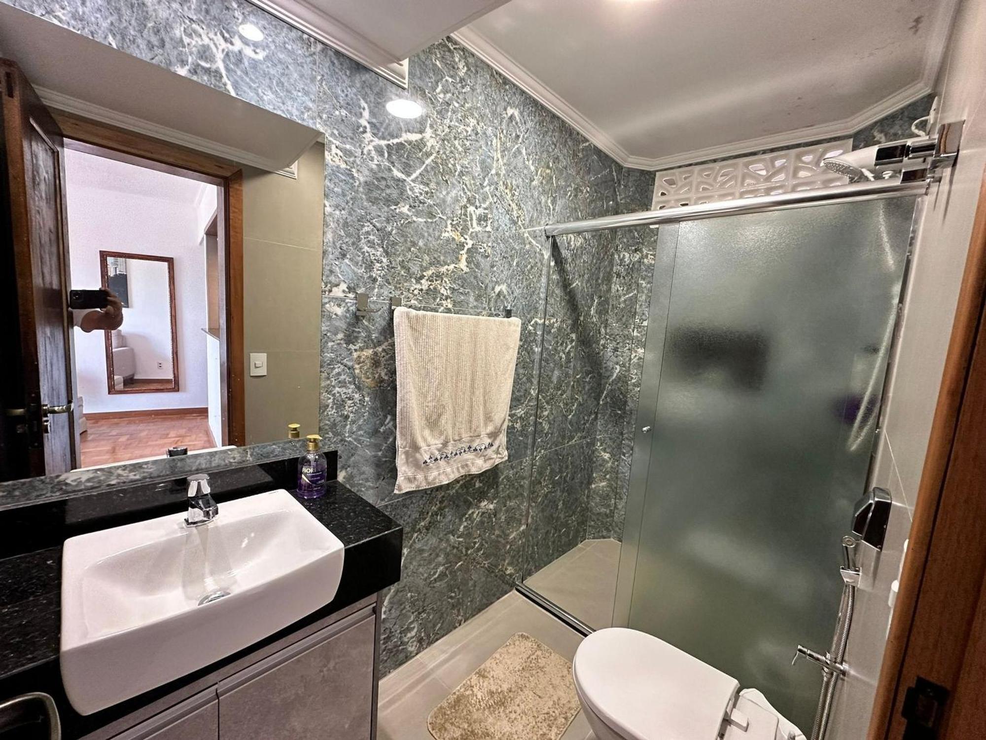 Ap Pe Na Areia Vista Parcial Mar Apartment Santos  Ngoại thất bức ảnh